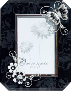 Jardin D'ete. Рамка для фотографий "Магия чёрного", арт. 22868B, материал – стекло, нержавеющая сталь, эмаль. Размер – 17,5*23 см. (фото 10*15).