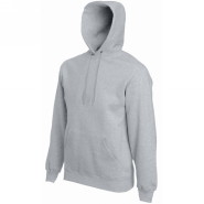 622080.94 Мужская толстовка с капюшоном Fruit of the Loom Classic Hooded Sweat, цвет - серый меланж, плотность - 280 гр., 80% хлопок / 20% полиэстер. Толстовка с капюшоном из двойной ткани с однотонным вытяжным шнурком. Передний карман "кенгуру". Трикотажная резинка на поясе и манжеты, из смеси хлопка и лайкры для сохранения формы. Классические толстовки Classic Hooded Sweat предназначены для ежедневного комфорта и производятся из тёплой начёсной ткани.