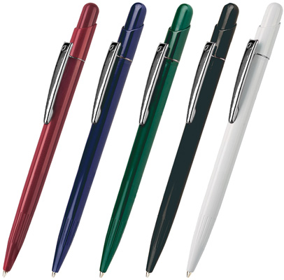 Шариковая ручка под нанесение логотипа Lecce Pen 12800 MIR. Шариковая ручка с цветным пластиковым глянцевым корпусом и кнопкой, металлическим клипом серебристого цвета.