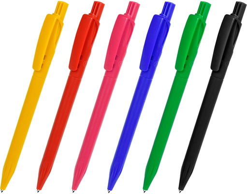Шариковая ручка под нанесение логотипа Lecce Pen 161 TWIN. Шариковая ручка с цветным непрозрачным глянцевым корпусом, клипом и кнопкой.