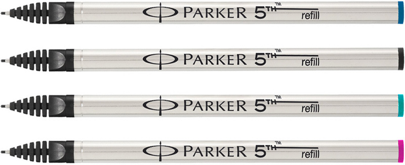 Стержень Parker 5th для ручек Паркер пятый пишущий узел. Стержни Parker 5th предназначены только для использования в ручках Паркер Пятый пишущий узел, доступные цвета чернил: синий, чёрный, бирюзовый, бордовый, оливковый, фиолетовый.