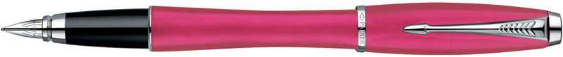 S0850800. Перьевая ручка Parker URBAN Cool Magenta. Перьевая ручка Паркер с пером из сверхпрочной нержавеющей стали, корпус покрыт розовым блестящим лаком, хромированные детали дизайна, съёмный колпачок