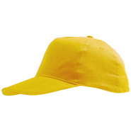 788110.301 Бейсболка Sol's Sunny, цвет - жёлтый. 788110.301 Бейсболка Sol's Sunny из 5 клиньев, цвет - жёлтый, 100% лёгкий хлопок с начёсом, плотность 180 гр., жёсткий козырёк. Четыре отверстия с вышивкой для вентиляции. Регулируемая застёжка на липучке сзади.