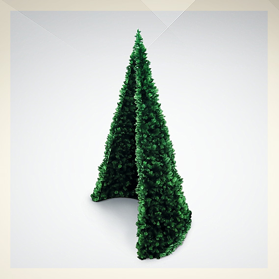 Ёлка искусственная, половинчатая X-Mas Tree Green. Ёлка искусственная, половинчатая X-Mas Tree Green. Ёлка новогодняя, искусственная. Материал – металл, пвх. Цвет – зелёный. Высота ёлки – 6 м., диаметр основания – 2,5 м., площадь поверхности ёлки – 12 кв. м.