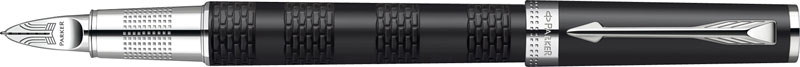 S0959190. Ручка Пятый пишущий узел Parker Ingenuity Large Black Rubber. Ручка Паркер пятый пишущий узел со съёмным колпачком, чёрное нескользящее лаковое покрытие, хромированные детали дизайна.