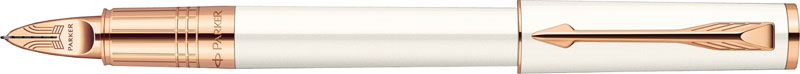 S0959050. Ручка Пятый пишущий узел Parker Ingenuity Slim Pearl. Ручка Паркер пятый пишущий узел со съёмным колпачком, жемчужно-перламутровое лаковое покрытие корпуса, детали дизайна с PVD-покрытием из розового золота.