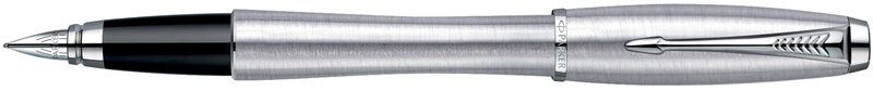 S0850670. Перьевая ручка Parker URBAN Metro Metallic. Перьевая ручка Паркер с пером из сверхпрочной нержавеющей стали, хромированный корпус с текстурированной обработкой, блестящие хромированные детали дизайна, съёмный колпачок.